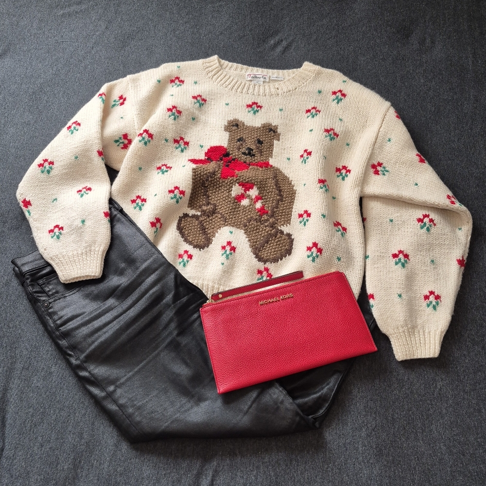 Vintage Teddy Bear Christmas Sweater